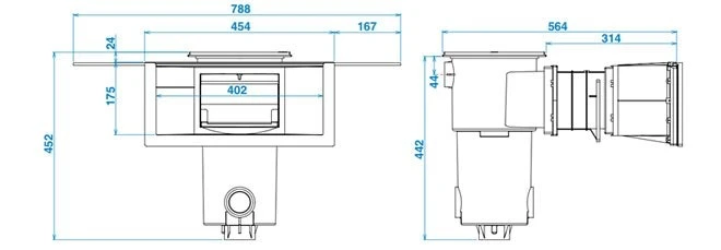 BWT Aquareva Hoge Waterlijn Skimmer - Lichtgrijs 3 BWT Aquareva Hoge Waterlijn Skimmer - Lichtgrijs - Afbeelding 3