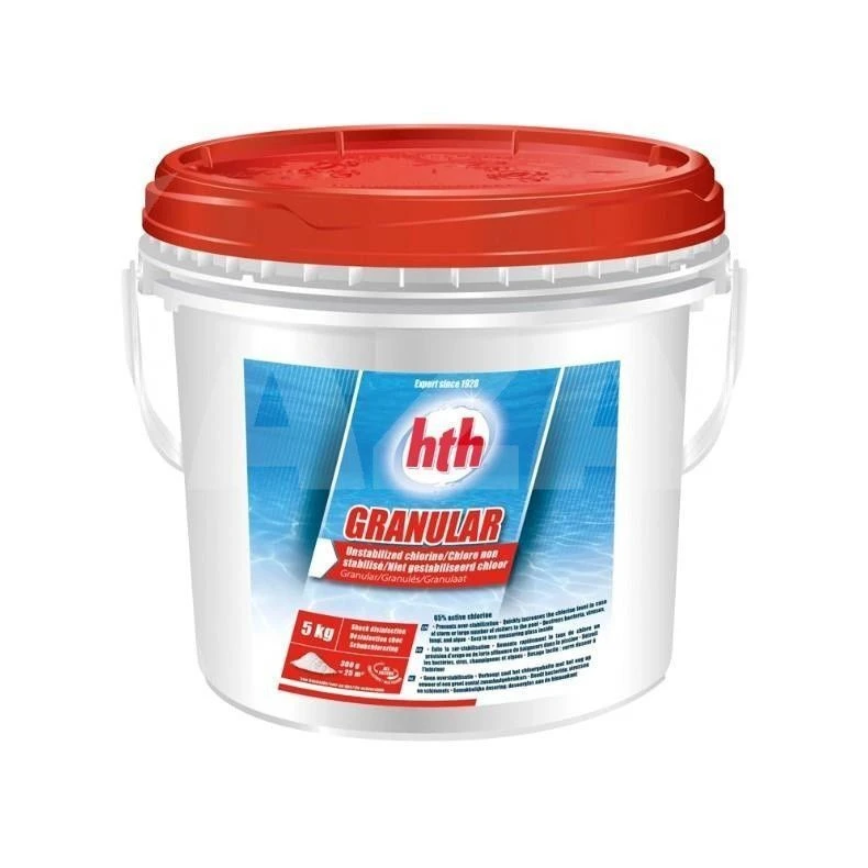 HTH Ongestabiliseerde Granulaat 5 Kg (shockbehandeling) 1 HTH Ongestabiliseerde Granulaat 5 Kg (shockbehandeling)